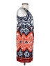 MSK 100% Rayon Graphic Red Orange Casual Dress Size S (petite) - photo 4