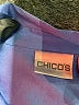 Chico's 100% Silk Metallic Blue Blouse Size Sm (0) - photo 7