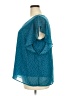 Massini 100% Polyester Teal Short Sleeve Blouse Size 2X - photo 5