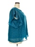 Massini 100% Polyester Teal Short Sleeve Blouse Size 2X - photo 4