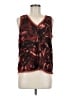 Halogen 100% Polyester Burgundy Sleeveless Blouse Size M - photo 1