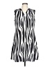 Unbranded 100% Polyester Stripes Black Casual Dress Size L - photo 1