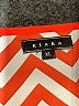 Kiara 100% Polyester Chevron-herringbone Orange 3/4 Sleeve Blouse Size XL - photo 7