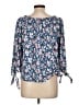 Chaps Blue 3/4 Sleeve Blouse Size L (petite) - photo 2