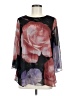 ECI 100% Polyester Black 3/4 Sleeve Blouse Size M - photo 1