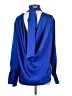 Essentials Blue Long Sleeve Blouse Size XS - photo 2