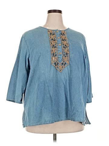 Club Z Collection 3/4 Sleeve Blouse (view 1)