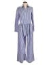 Shein 100% Polyester Checkered-gingham Blue Jumpsuit Size 2 - photo 1