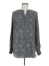 Zoa 100% Polyester Tweed Gray Long Sleeve Blouse Size M - photo 1
