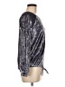 Project Runway Metallic Silver Long Sleeve Top Size M - photo 4