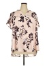 Torrid 100% Polyester Floral Tan Short Sleeve Blouse Size 3X Plus (3) - photo 1