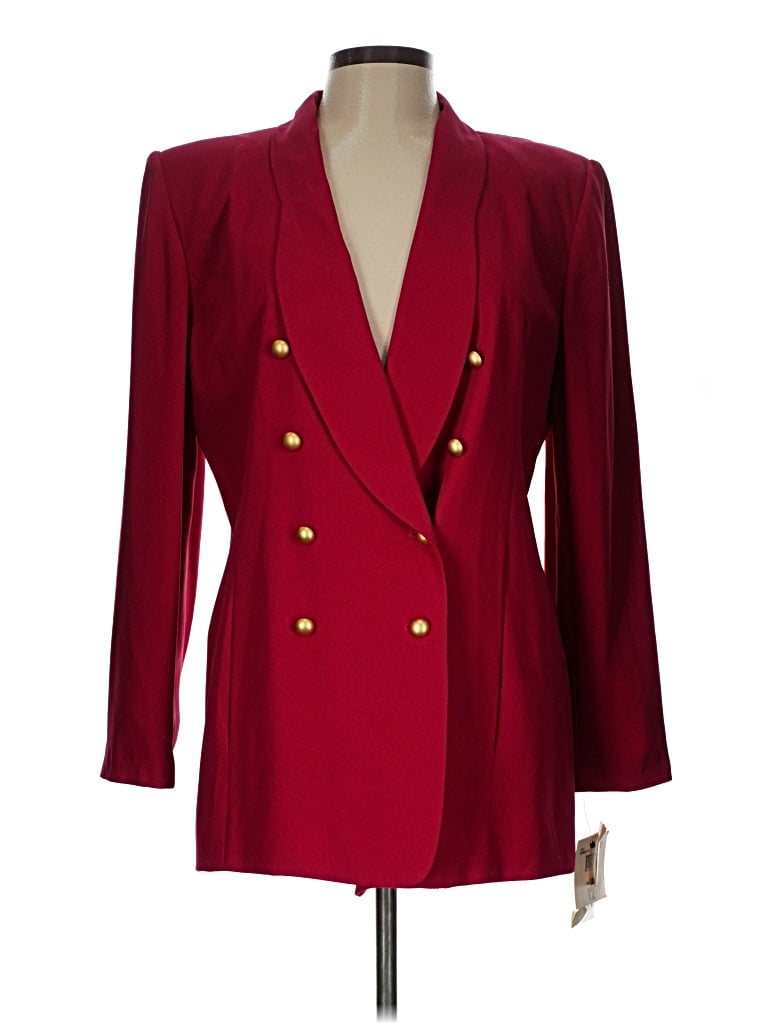 Pre-owned Liz Claiborne Blazer Jacket In Burgundy