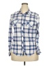 Passport 100% Polyester Plaid Blue Long Sleeve Blouse Size 2X - photo 1