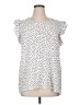 Acting Pro 100% Polyester Polka Dots White Short Sleeve Blouse Size 1X - photo 1