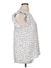 Acting Pro 100% Polyester Polka Dots White Short Sleeve Blouse Size 1X - photo 4