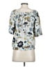 Evereve 100% Polyester Blue Ivory Short Sleeve Blouse Size XS - photo 2