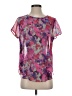 Sami & JO 100% Polyester Purple Pink Short Sleeve Blouse Size S - photo 1