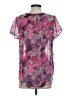 Sami & JO 100% Polyester Purple Pink Short Sleeve Blouse Size S - photo 2