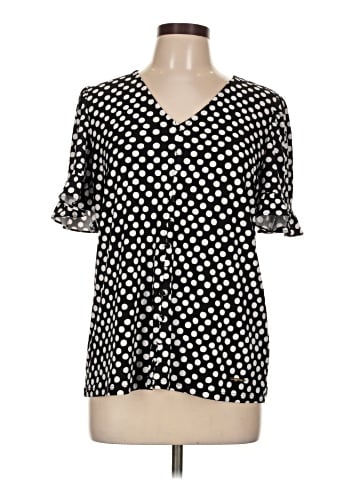 Anne Klein Short Sleeve Blouse (view 1)