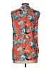 Cure 100% Polyester Orange Sleeveless Blouse Size L - photo 2