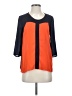 Dina Be 100% Polyester Color Block Orange 3/4 Sleeve Blouse Size S - photo 1