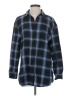 Lola River 100% Polyester Plaid Blue Long Sleeve Blouse Size S - photo 1
