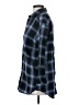Lola River 100% Polyester Plaid Blue Long Sleeve Blouse Size S - photo 5