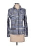 New York Laundry Plaid Blue Long Sleeve Blouse Size S - photo 1