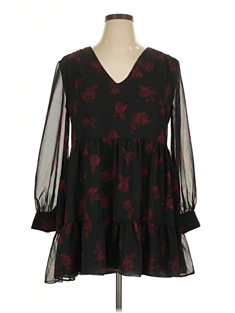 Zara 3/4 Sleeve Blouse In Black