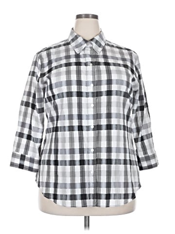 Alia 3/4 Sleeve Button-Down Shirt (view 1)
