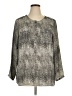 Dalia Collection 100% Polyester Gray 3/4 Sleeve Blouse Size 1X - photo 1