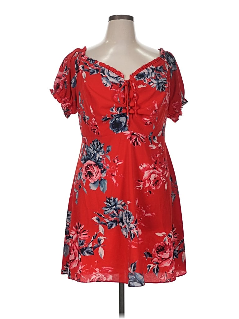 Pre-owned City Chic Casual Dress In Red