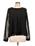 Blu Pepper 100% Polyester Black Long Sleeve Blouse Size L - photo 1