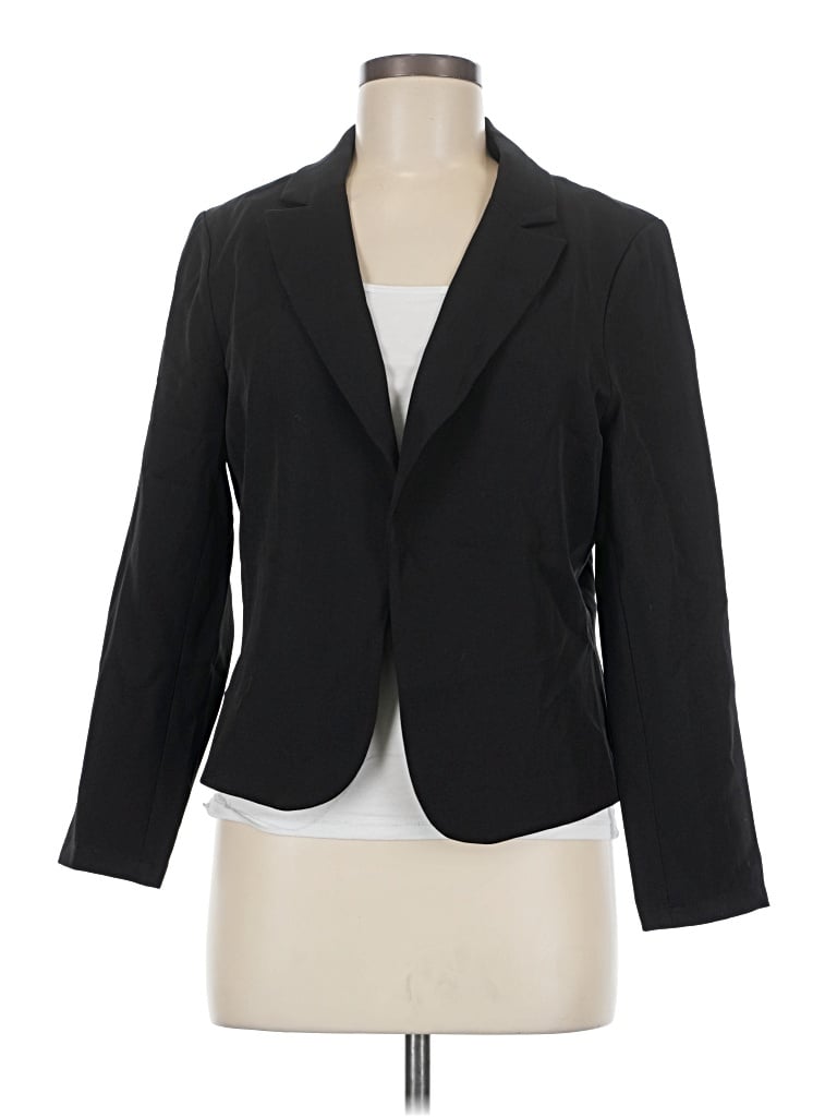Pre-owned Allegra K Blazer Jacket In Black