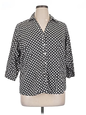 212 Collection 3/4 Sleeve Button-Down Shirt (view 1)