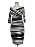 Belle+Sky Stripes Black Casual Dress Size M - photo 1