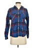 BDG 100% Cotton Plaid Blue Long Sleeve Button-Down Shirt Size S - photo 1