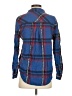 BDG 100% Cotton Plaid Blue Long Sleeve Button-Down Shirt Size S - photo 2