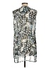 CAbi 100% Polyester Gray Sleeveless Blouse Size L - photo 2