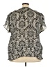 Allison Taylor 100% Polyester Black Short Sleeve Blouse Size 3X - photo 2