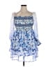Shein 100% Polyester Paisley Blue Cocktail Dress Size L - photo 1