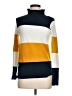 French Connection Color Block Yellow Turtleneck Sweater Size 8 - photo 1