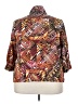 Unbranded 100% Polyester Print Brown 3/4 Sleeve Blouse Size 4X - photo 2
