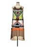 Miss Sixty 100% Polyester Graphic Multi Color Orange Casual Dress Size 14 - photo 1