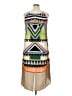 Miss Sixty 100% Polyester Graphic Multi Color Orange Casual Dress Size 14 - photo 2