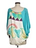 VOOM by Joy Han Teal 3/4 Sleeve Blouse Size M - photo 2