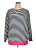 Shein Curve 100% Polyester Stripes Pink Pullover Sweater Size 14 (1) - photo 1