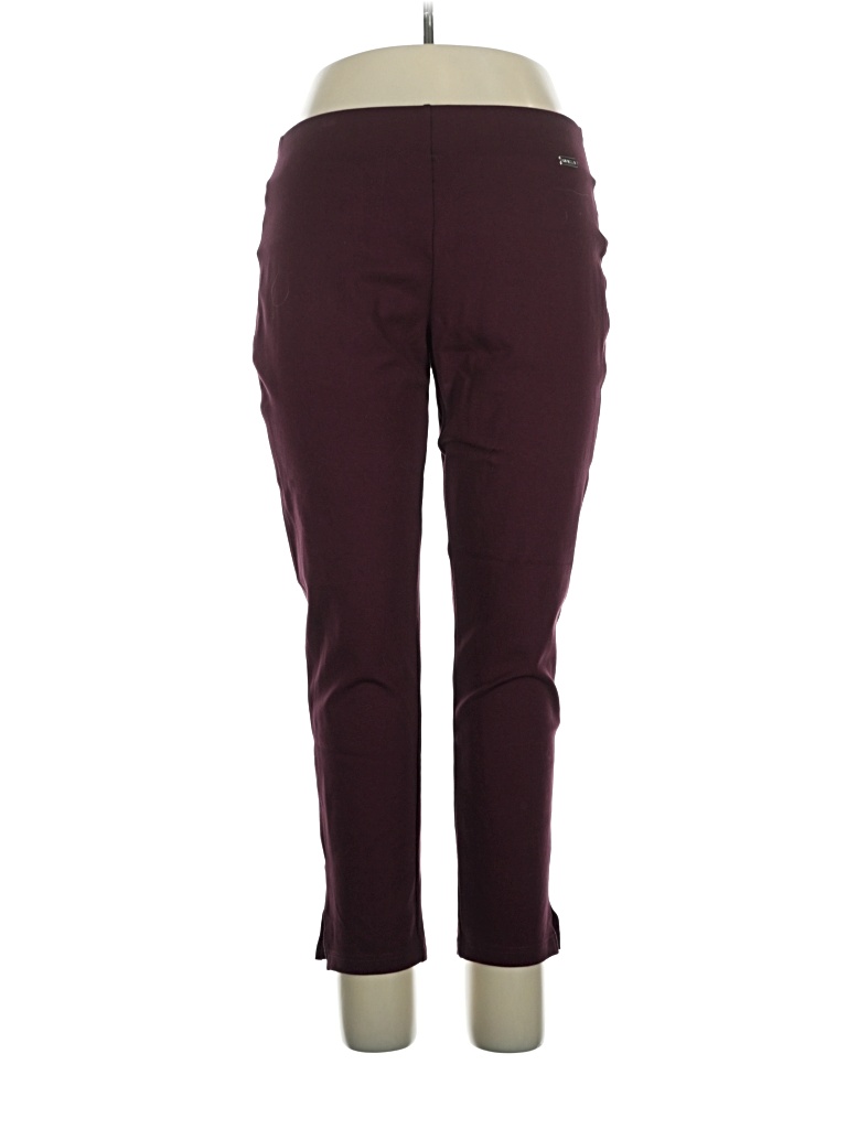 Pre-owned Rafaella Dress Pants In Burgundy
