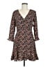 Topshop Floral Brown Pink Casual Dress Size 8 - photo 1