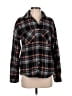 Unbranded 100% Polyester Plaid Black Cardigan Size S (estimated) - photo 1